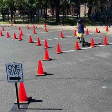 Riding the Traffic Cone Maze